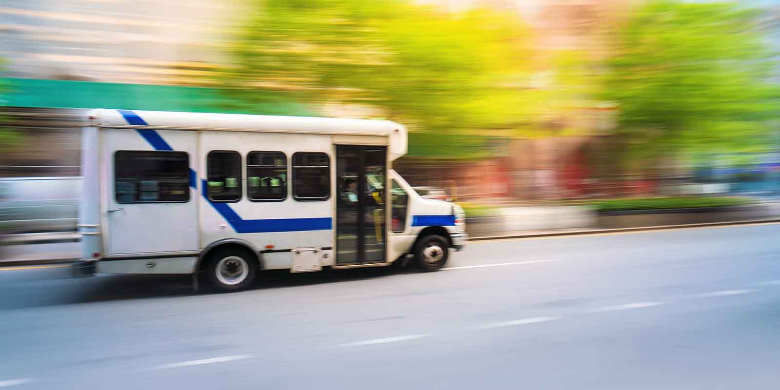 Paratransit van in NYC